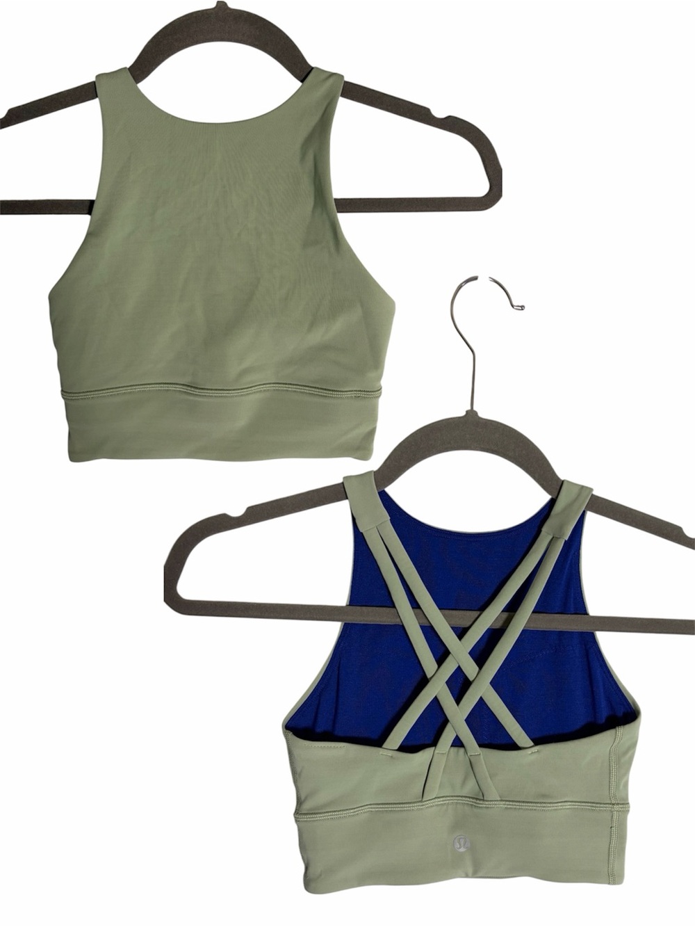 Lululemon Energy High-Neck Longline Tough Bra Size 2 Laurel Green